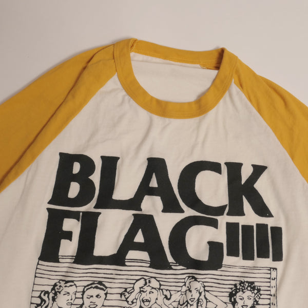 DRT TIK BLACK FLAGG 10 ANNIVERSARY 珍しい Black Flag Raglan Tee - Public Laundry