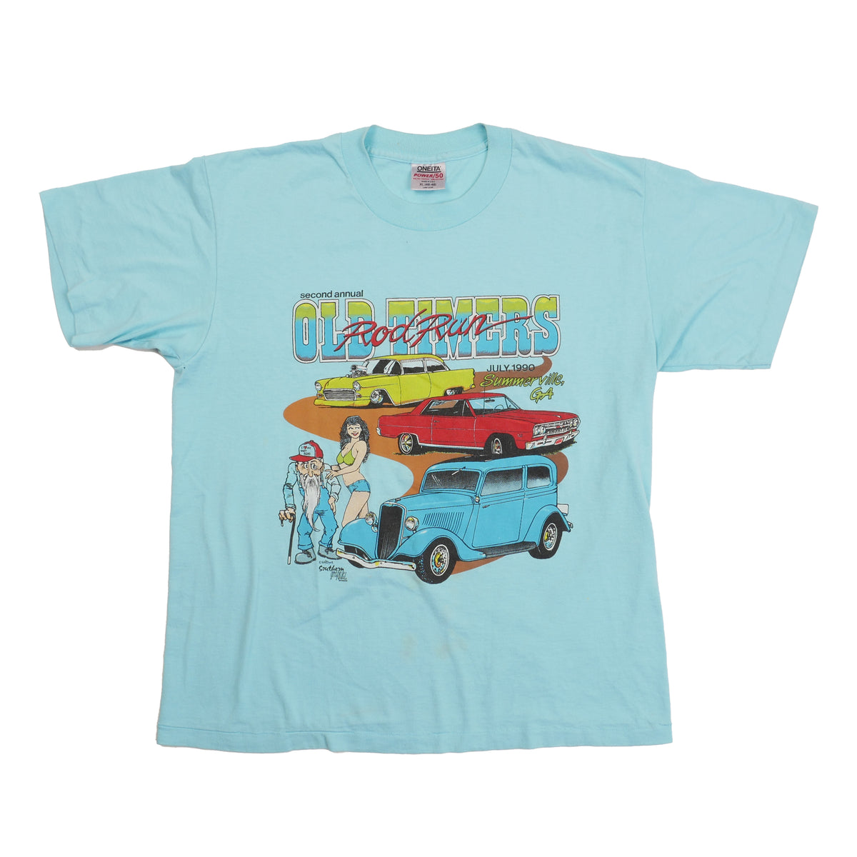 Vintage Old Timers Rod Run 1990 Tee