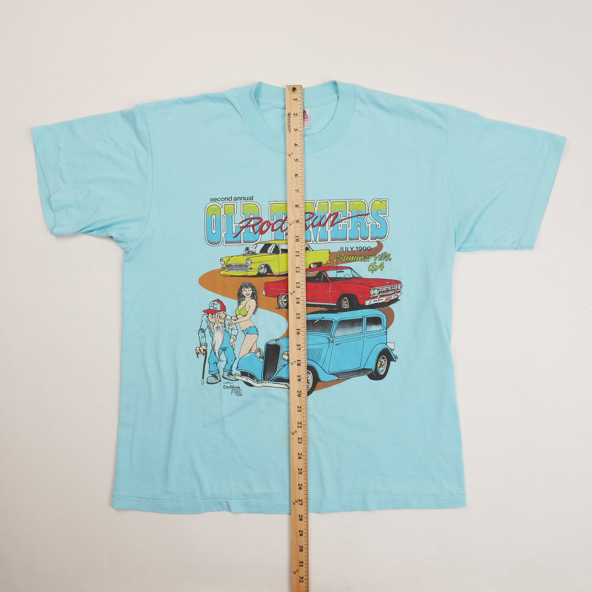 Vintage Old Timers Rod Run 1990 Tee