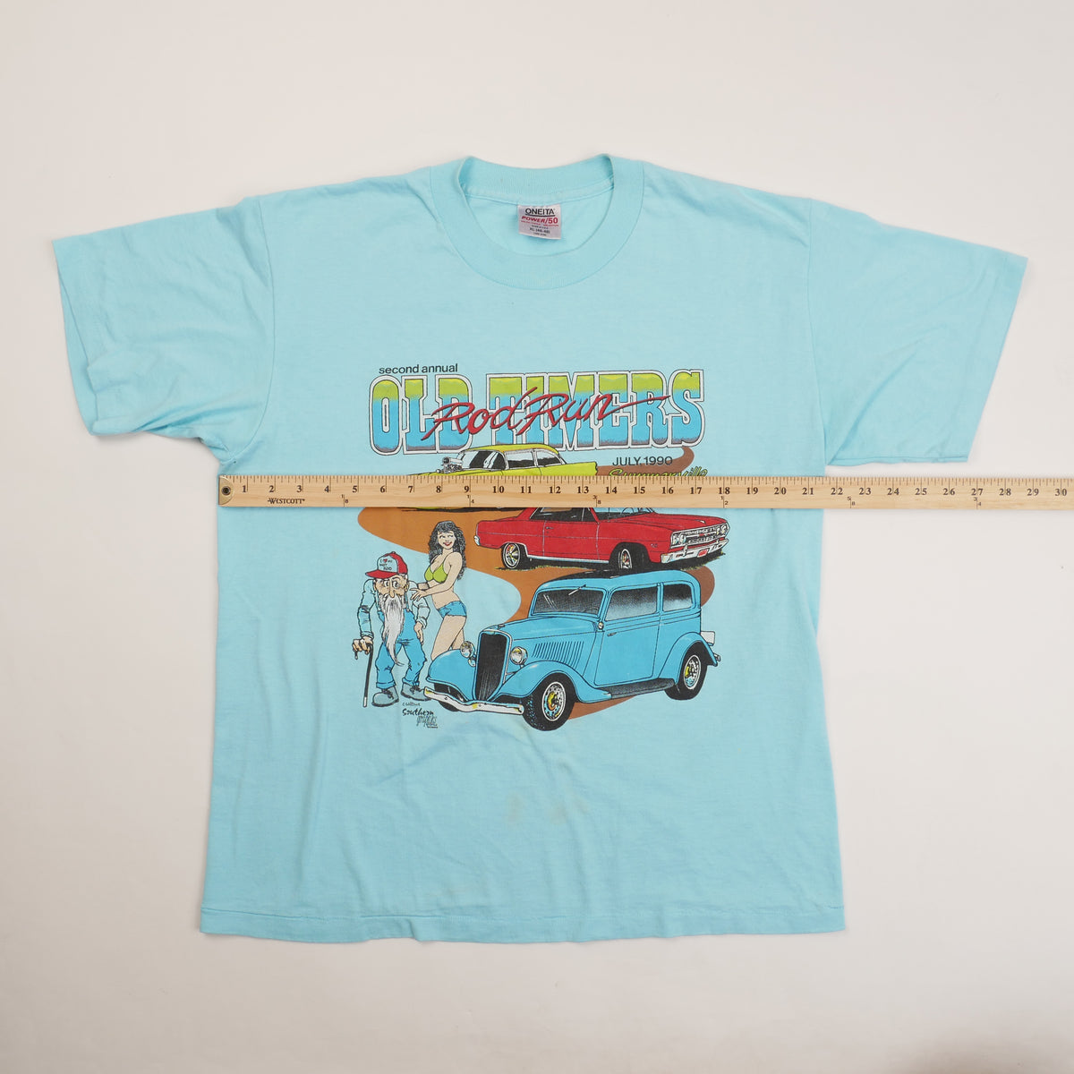 Vintage Old Timers Rod Run 1990 Tee