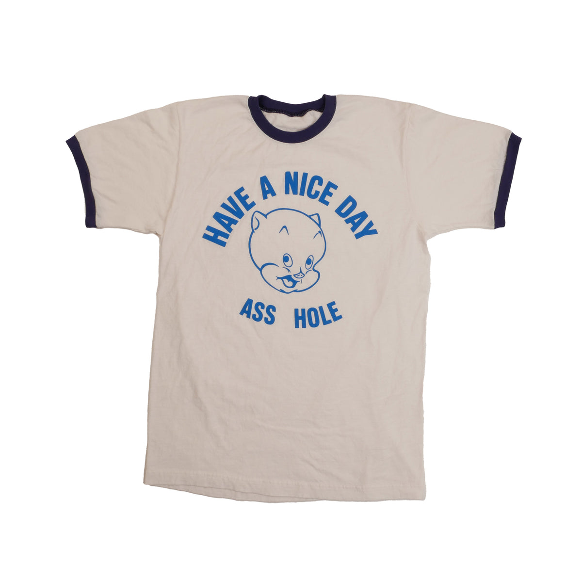 Have A Nice Day Porky Ringer Tee