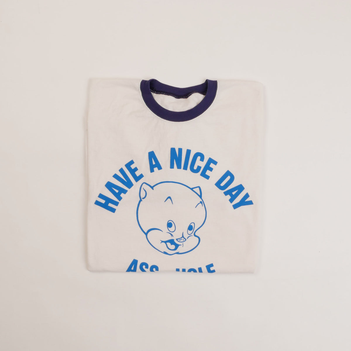 Have A Nice Day Porky Ringer Tee
