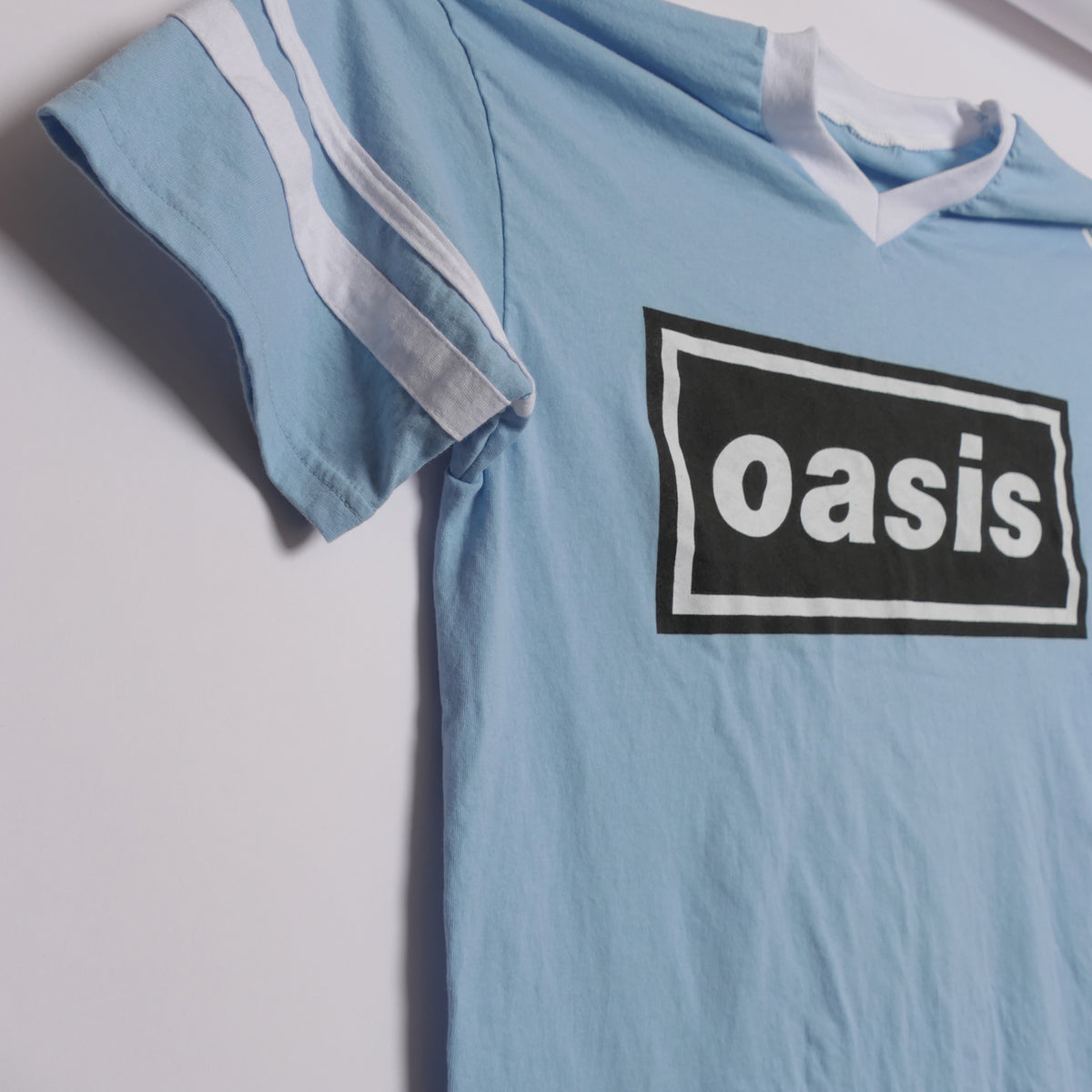 Oasis: T-shirt Blu Con Logo Disegnato (licenza Ufficiale - Foto 3