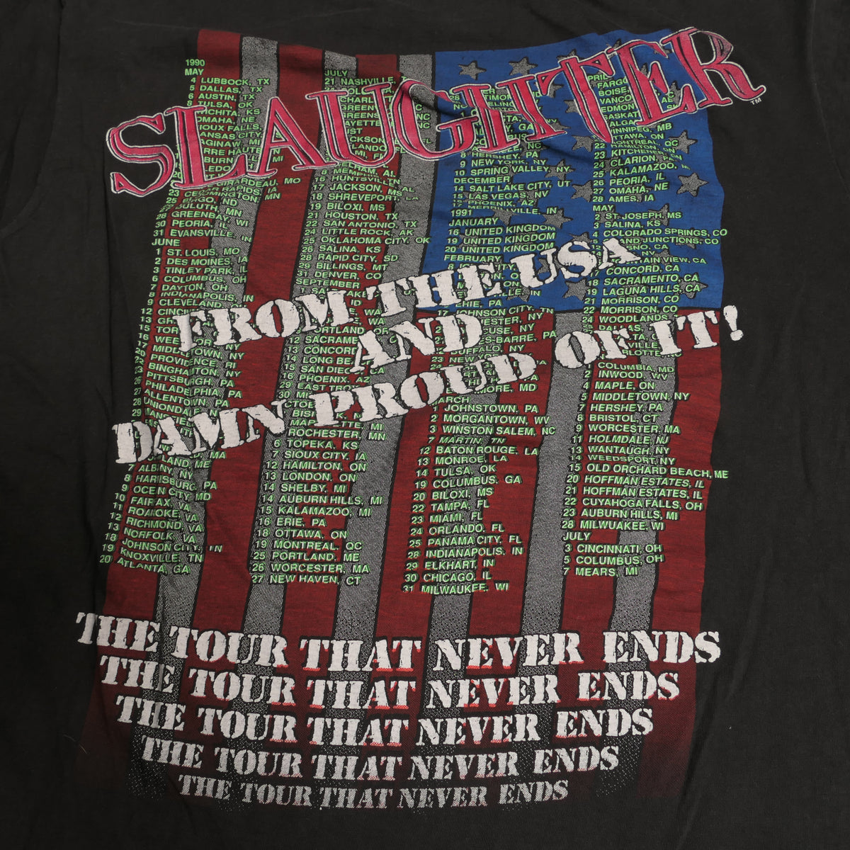 Slaughter 1990 Tour Tee