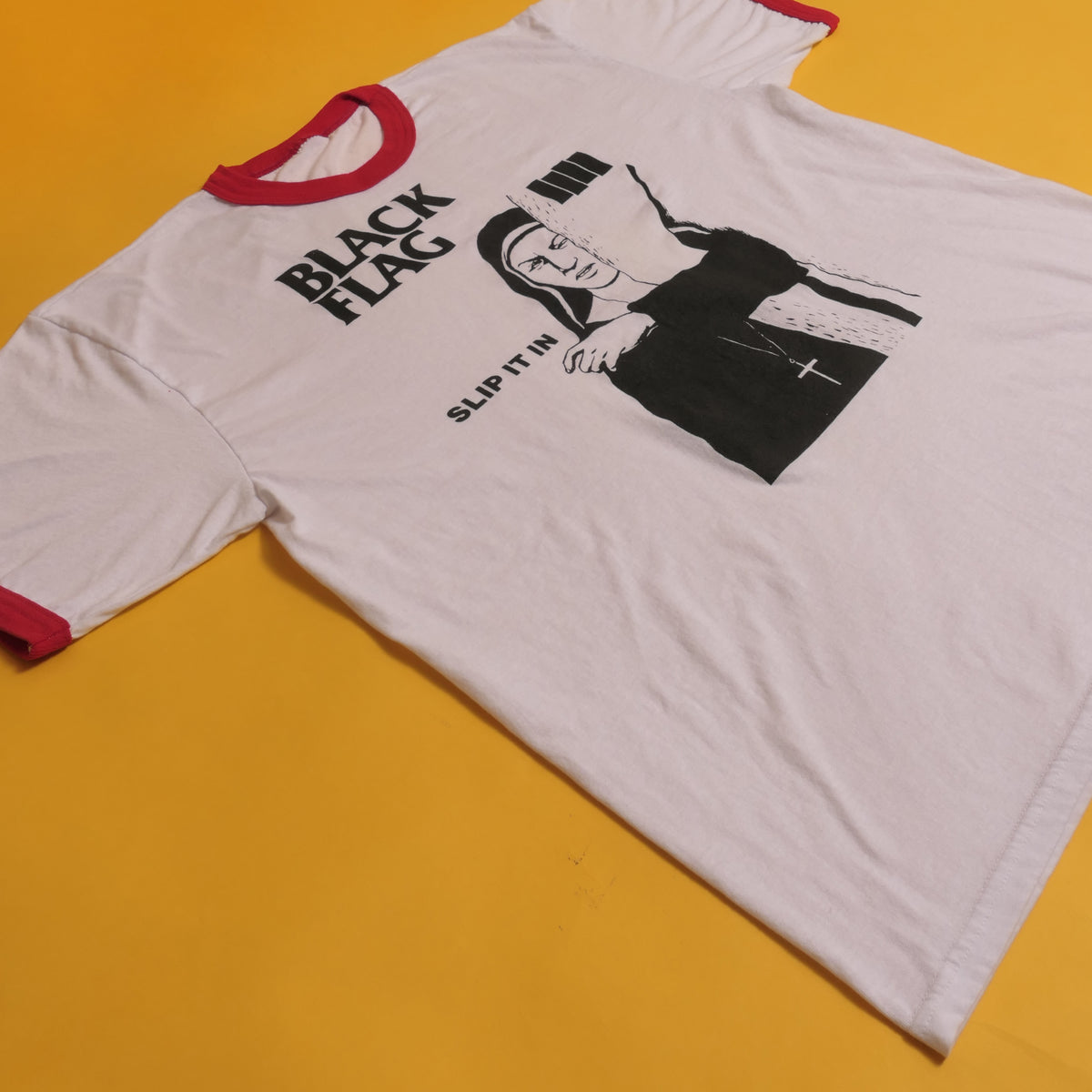 Black Flag Ringer Tee