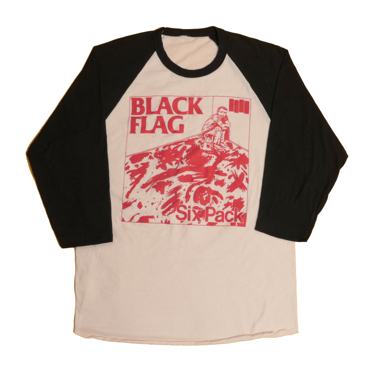 Black Flag Six Pack Raglan Tee