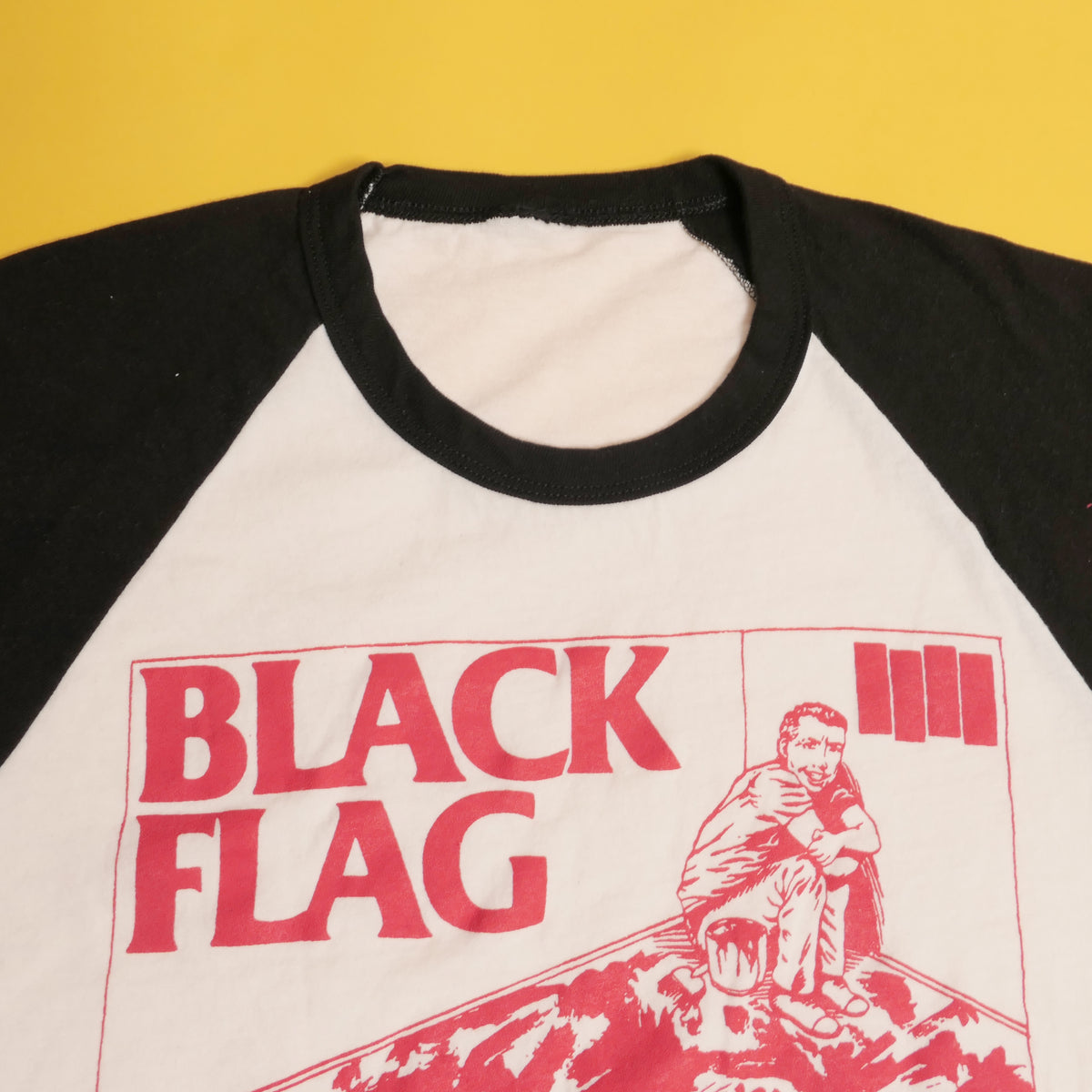 Black Flag Six Pack Raglan Tee