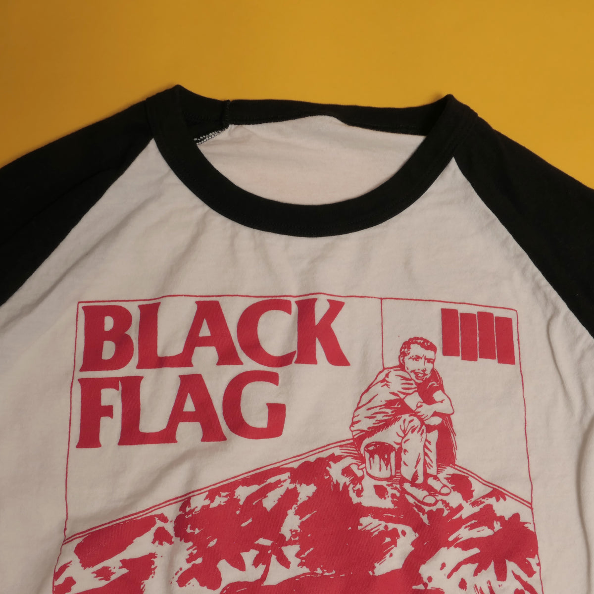 Black Flag Six Pack Raglan Tee