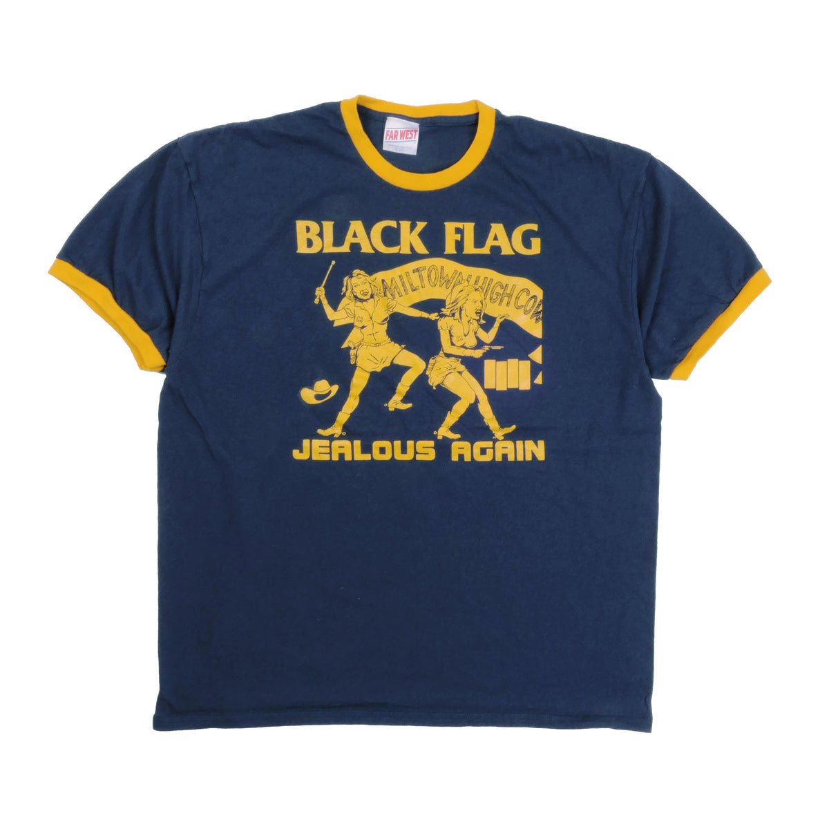 Black Flag Ringer Tee